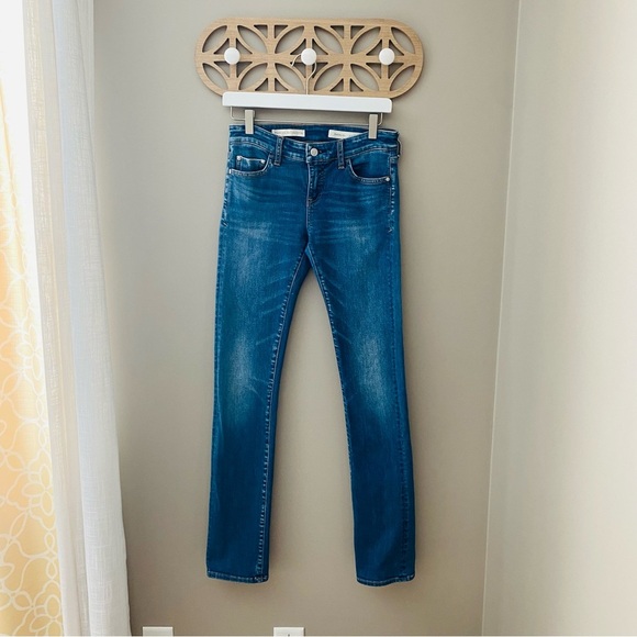 Pilcro and the Letterpress by Anthro. Parallel Skinny Denim Jeans Blue S… - Picture 1 of 10